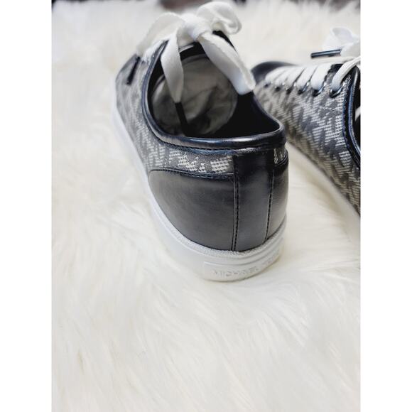 NWT Michael Kors Monogram Graphite Black Sneakers - Size 7 - Picture 12 of 13